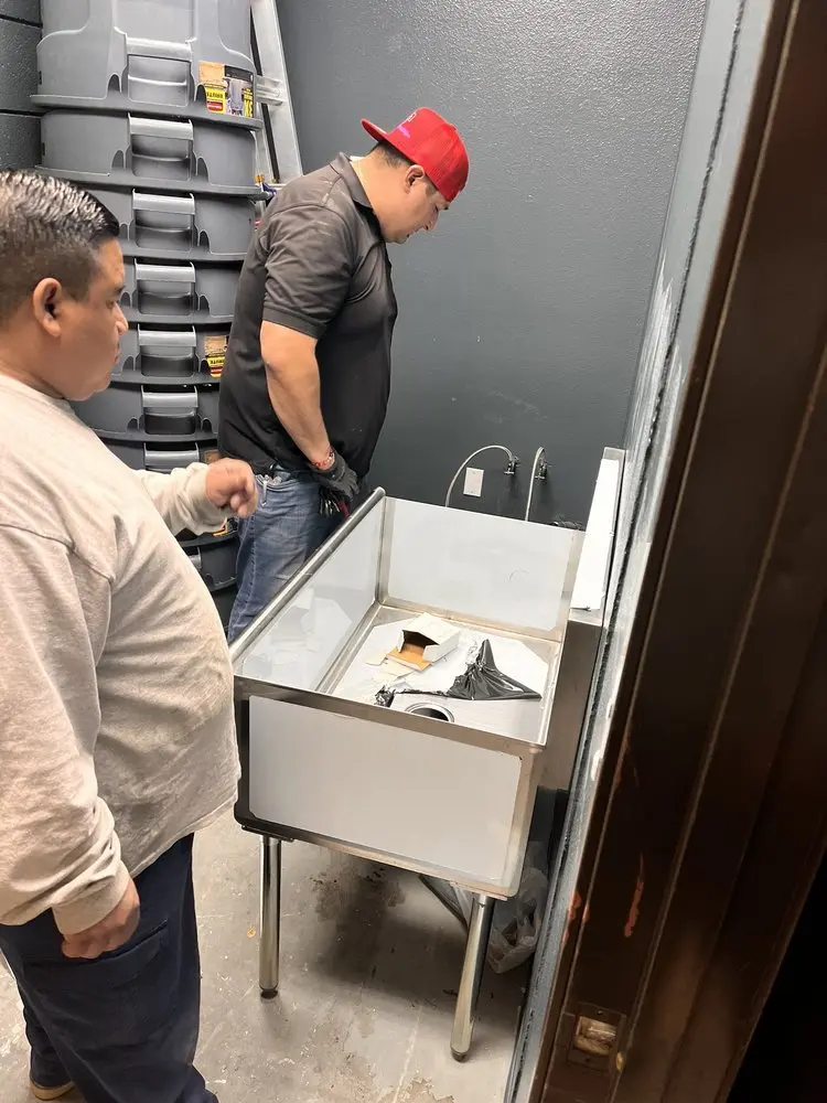 Commercial plumbing and sink installation in Bridgeboro